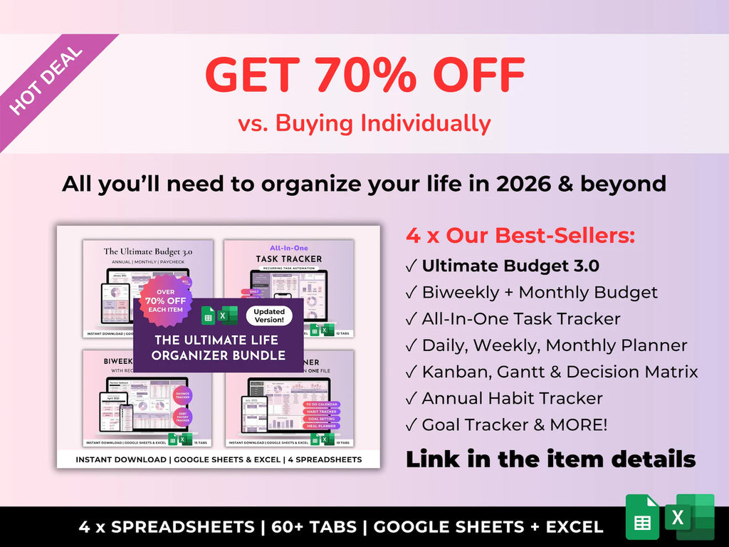 Ultimate Budget Planner | Excel & Google Sheets Template